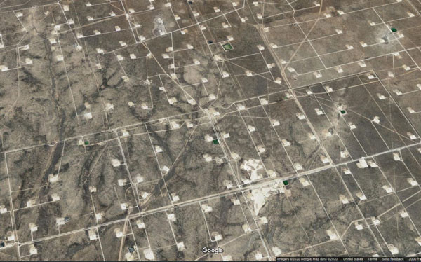 google earth photo of fields in Odessa Texas