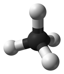 photo of a methane molecule