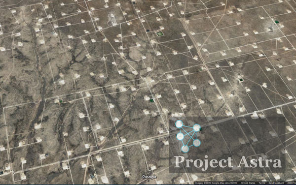 an aerial map of Odessa Texas oil production fields